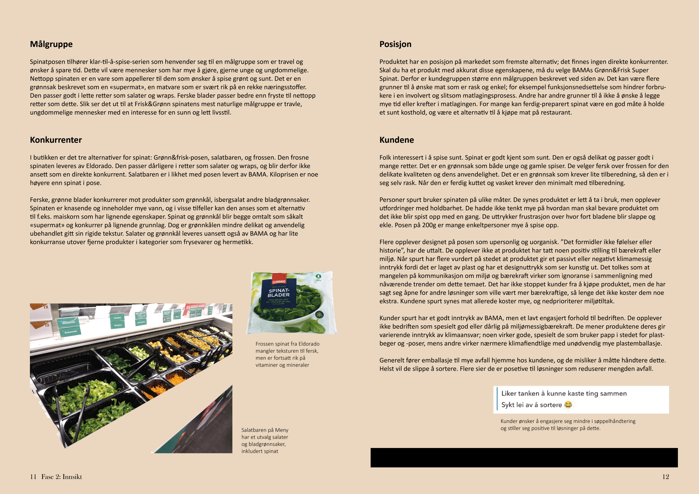 spinatrapport oppslag